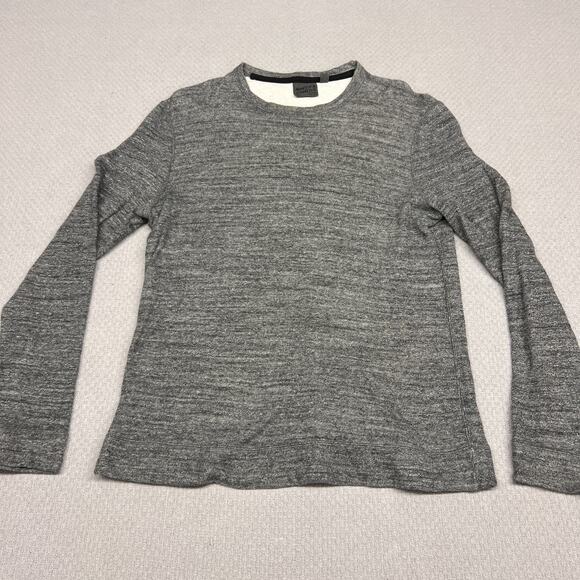 Naked & Famous Sweatshirt Mens Medium Heather Gray Cotton Crew Neck Pullover - Picture 1 of 7
